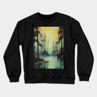 Contaminated Forest Abstract Art Crewneck Sweatshirt